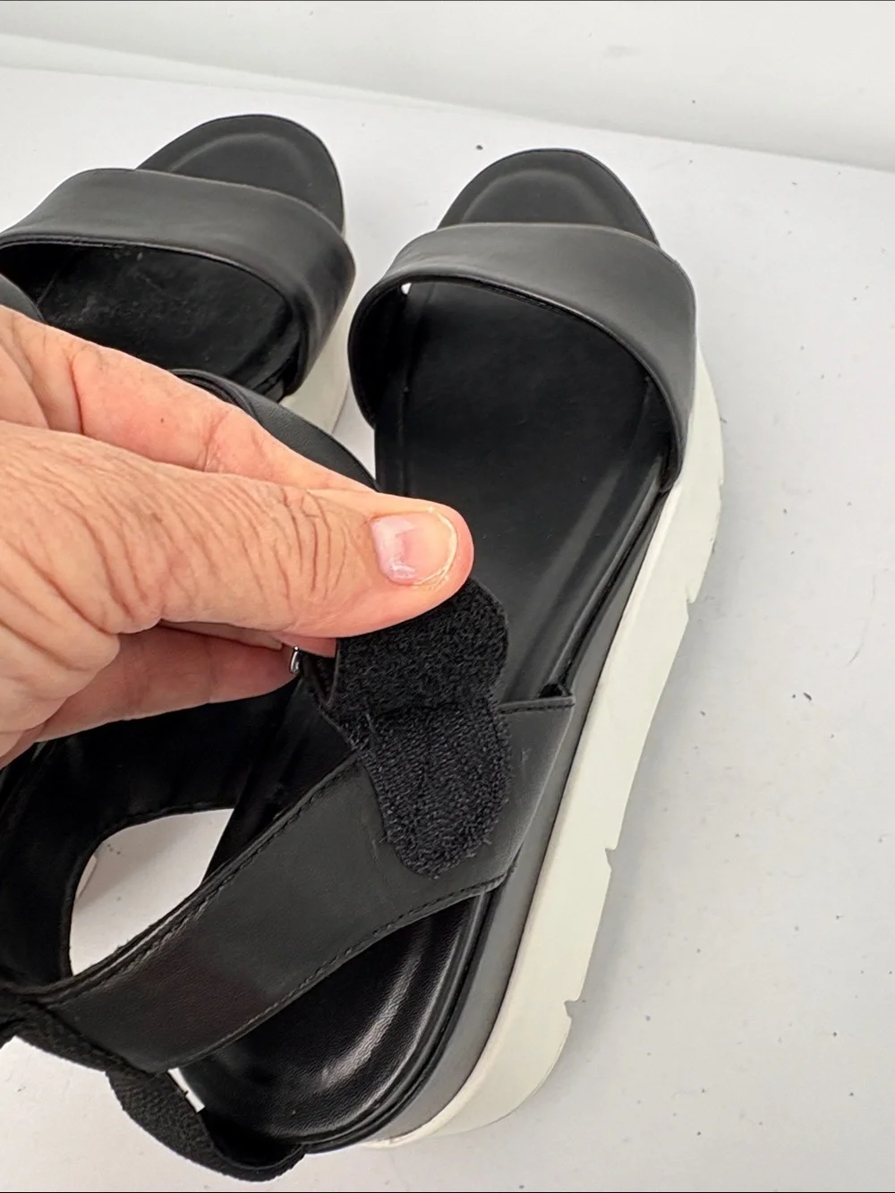 ☘️ Franco Sarto L-vanjie Black Platform Sandal with White Sole